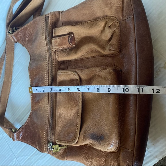 Vintage Fossil tan /brown leather shoulder bag75082 (b83) - Picture 6 of 17